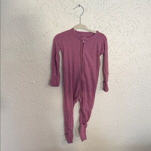 Little Sleepies 6-12 Months Mulberry Ribbed Zippy